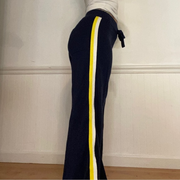 NWOT Anthropologie x Kerri Rosenthal Wide Leg Cotton Cashmere Navy Pants - Picture 1 of 12